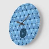 Triangles Pattern Large Clock (Angle)