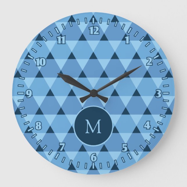 Triangles Pattern Large Clock (Front)