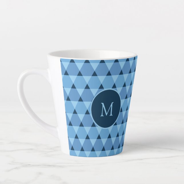 Triangles Pattern Latte Mug (Left)