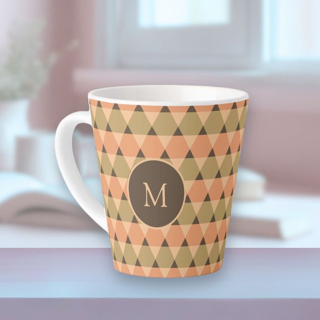 Triangles Pattern Latte Mug (Creator Uploaded)