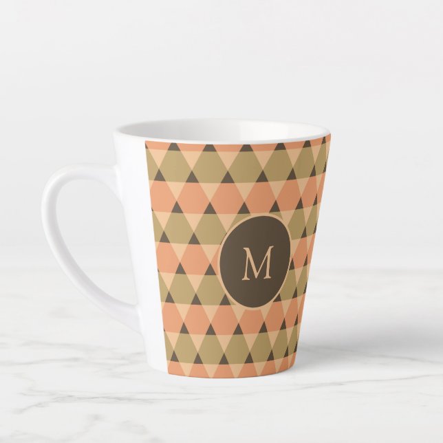 Triangles Pattern Latte Mug (Left)