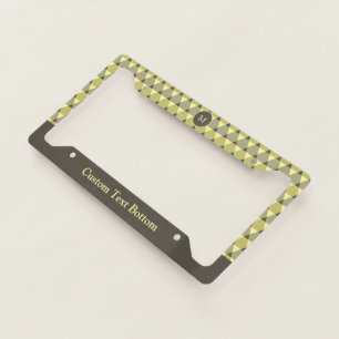 Triangles Pattern License Plate Frame