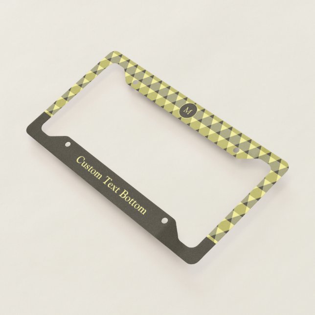 Triangles Pattern License Plate Frame (3/4)