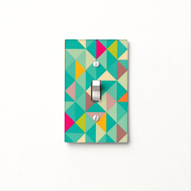 Triangles pattern light switch cover (In Situ)
