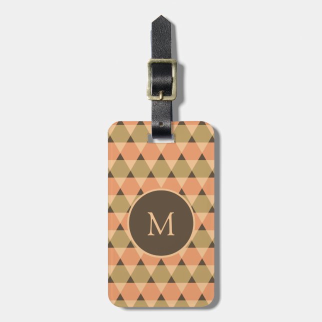 Triangles Pattern Luggage Tag (Front Vertical)