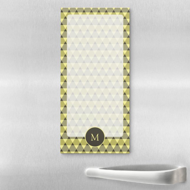 Triangles Pattern Magnetic Notepad (In Situ)
