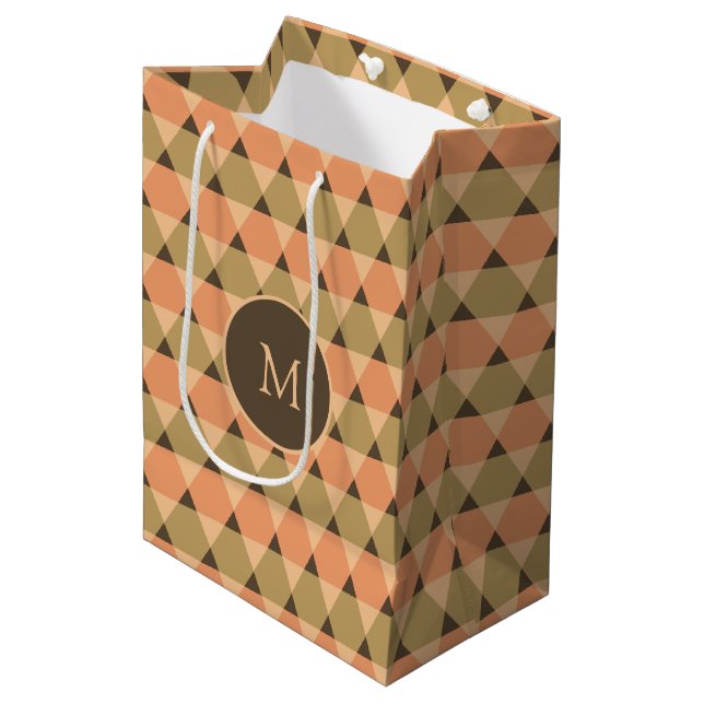 Triangles Pattern Medium Gift Bag (Front Angled)