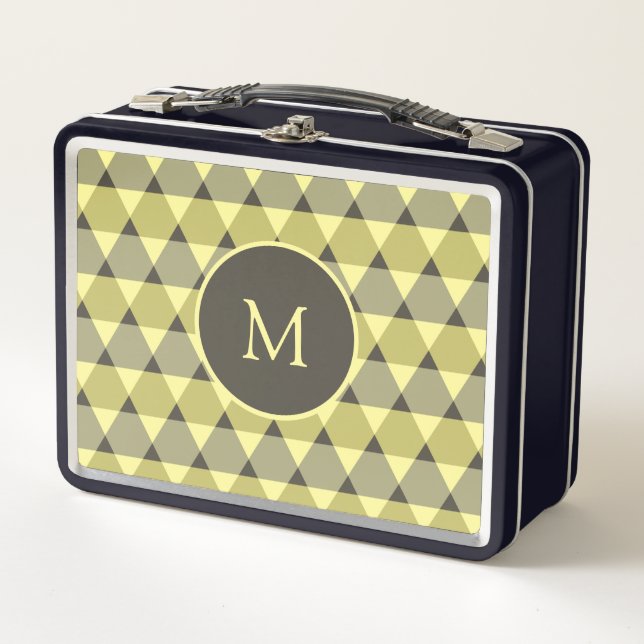 Triangles Pattern Metal Lunch Box (Front)