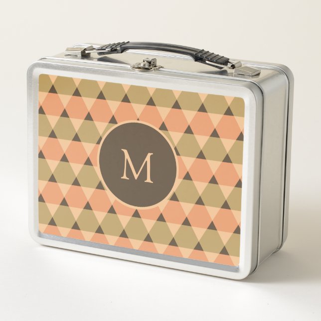 Triangles Pattern Metal Lunch Box (Front)