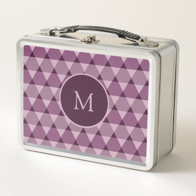 Triangles Pattern Metal Lunch Box (Front)
