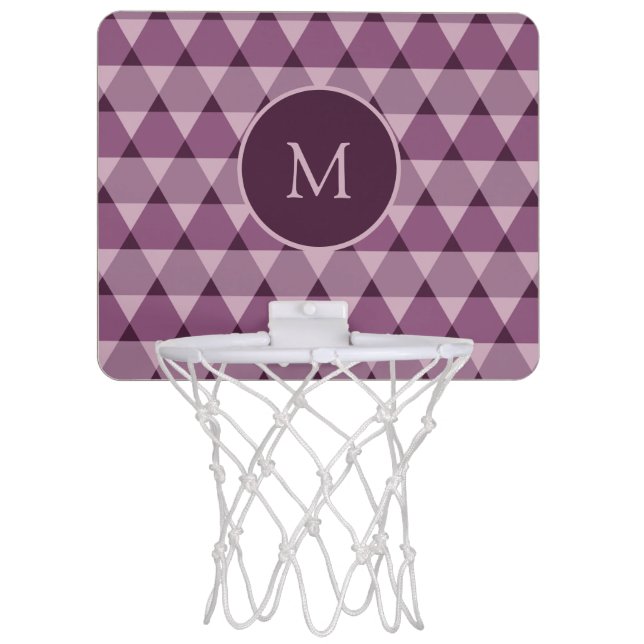 Triangles Pattern Mini Basketball Hoop (Front)