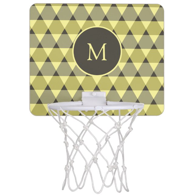 Triangles Pattern Mini Basketball Hoop (Front)