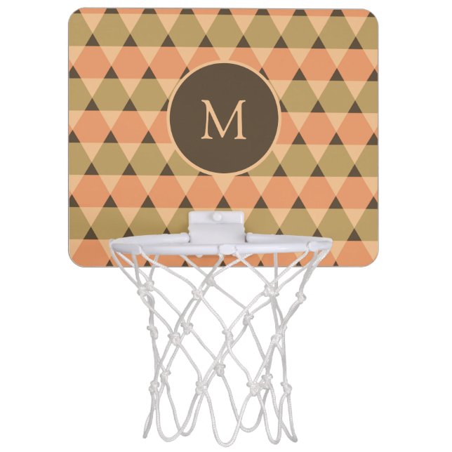 Triangles Pattern Mini Basketball Hoop (Front)