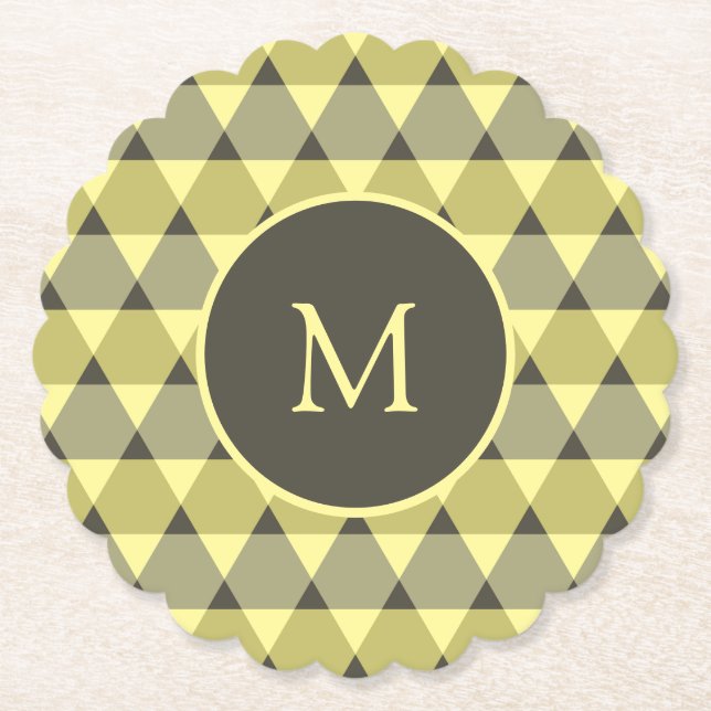 Triangles Pattern Paper Coaster (Front)