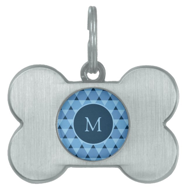 Triangles Pattern Pet ID Tag (Front)