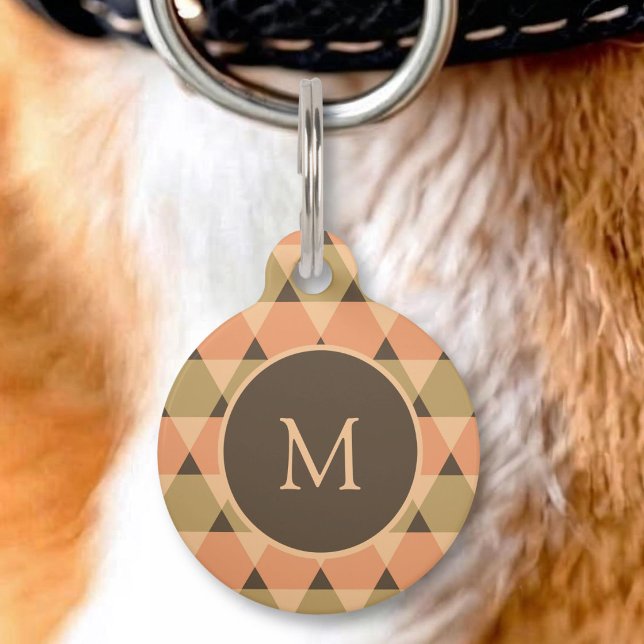 Triangles Pattern Pet ID Tag (Creator Uploaded)