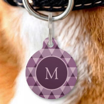Triangles Pattern Pet ID Tag