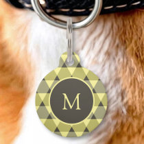 Triangles Pattern Pet ID Tag