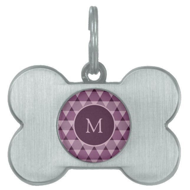 Triangles Pattern Pet ID Tag (Front)