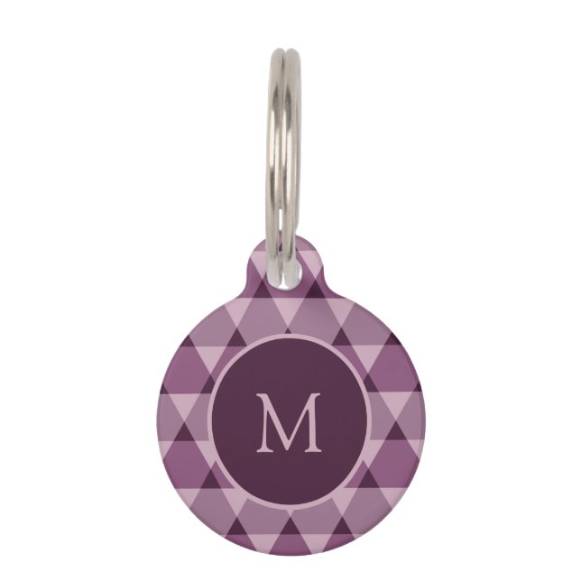 Triangles Pattern Pet ID Tag (Front)