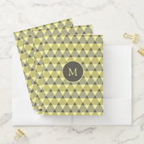 Triangles Pattern Pocket Folder