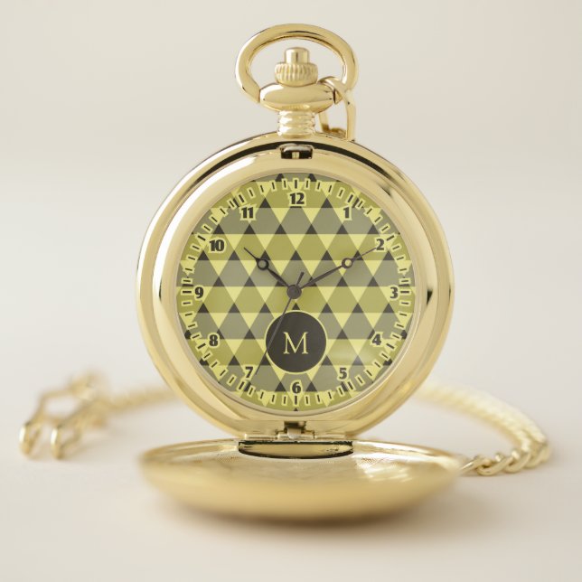 Triangles Pattern Pocket Watch (Inside)