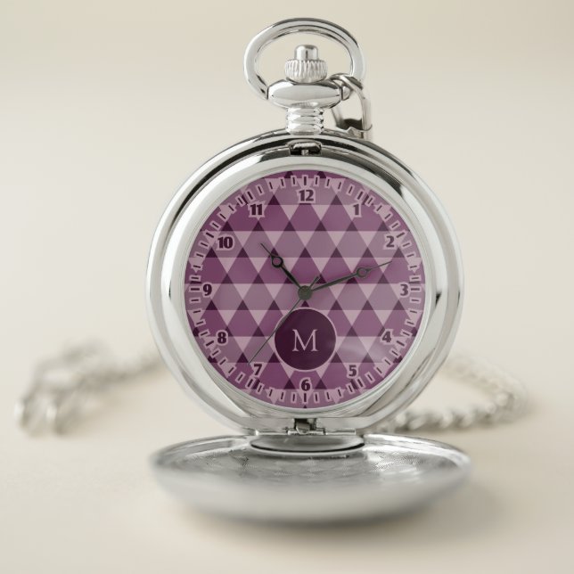 Triangles Pattern Pocket Watch (Inside)