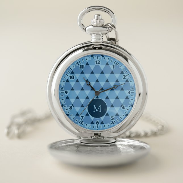 Triangles Pattern Pocket Watch (Inside)