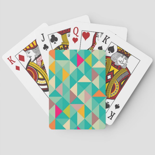Triangles pattern poker cards (Back)
