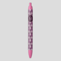 Triangles Pattern Red Ink Pen