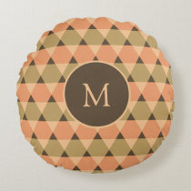 Triangles Pattern Round Pillow