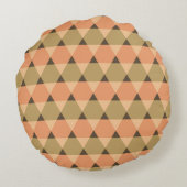 Triangles Pattern Round Pillow (Back)