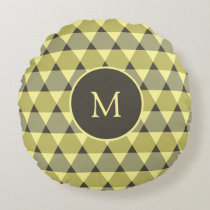 Triangles Pattern Round Pillow