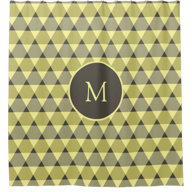 Triangles Pattern Shower Curtain (Front)