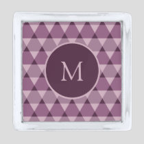 Triangles Pattern Silver Finish Lapel Pin