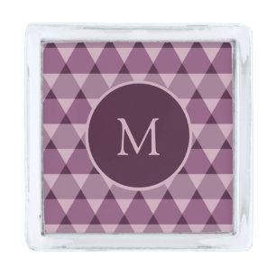 Triangles Pattern Silver Finish Lapel Pin