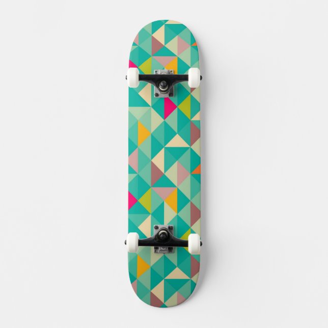 Triangles pattern skateboard deck (Front)