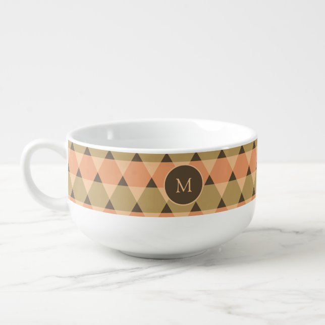 Triangles Pattern Soup Mug (Right)