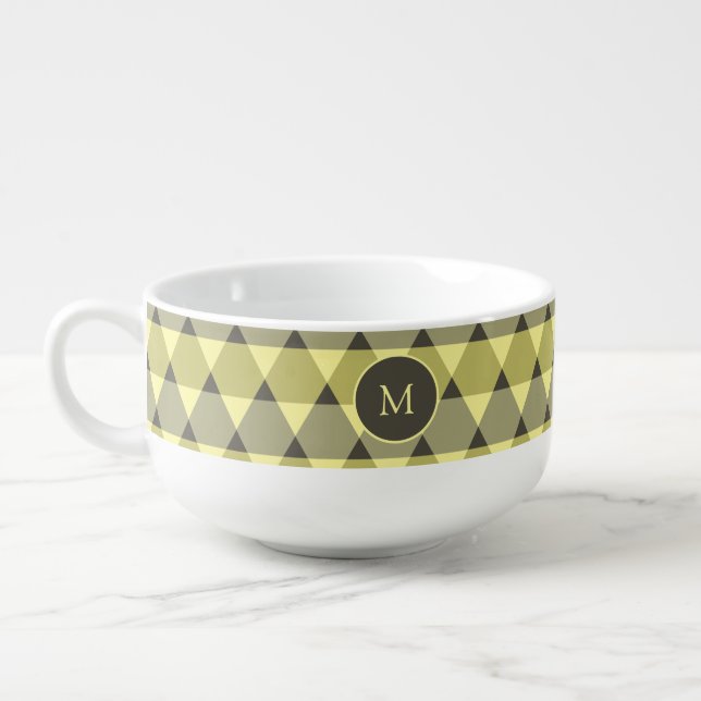 Triangles Pattern Soup Mug (Right)
