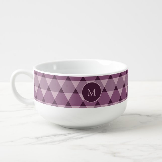 Triangles Pattern Soup Mug (Right)