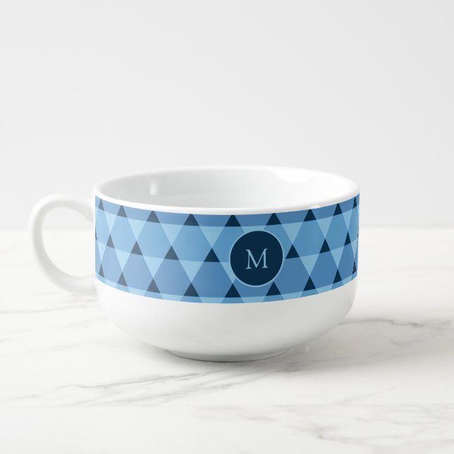 Triangles Pattern Soup Mug (Right)