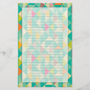 Triangles pattern stationery