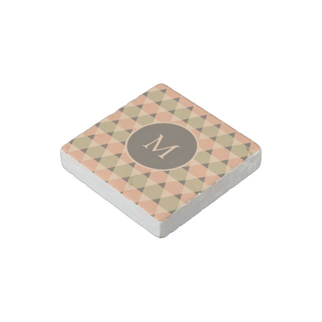Triangles Pattern Stone Magnet (Angled)