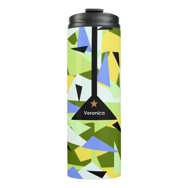 Triangles pattern thermal tumbler (Front)