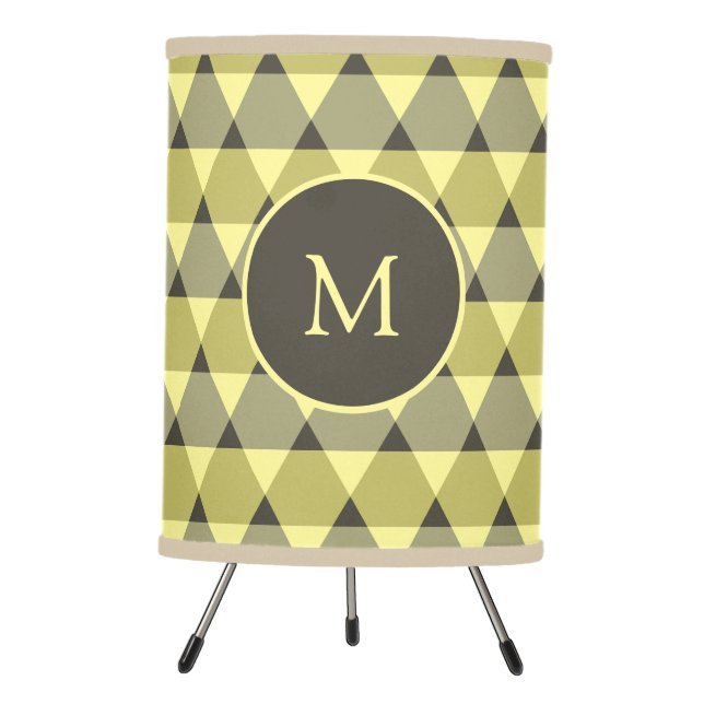 Triangles Pattern Tripod Lamp (Front)