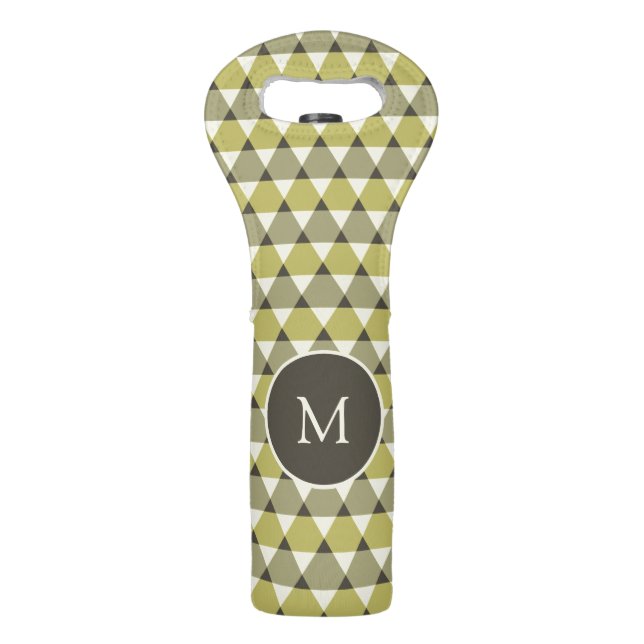 Triangles Pattern Wine Bag (Front)