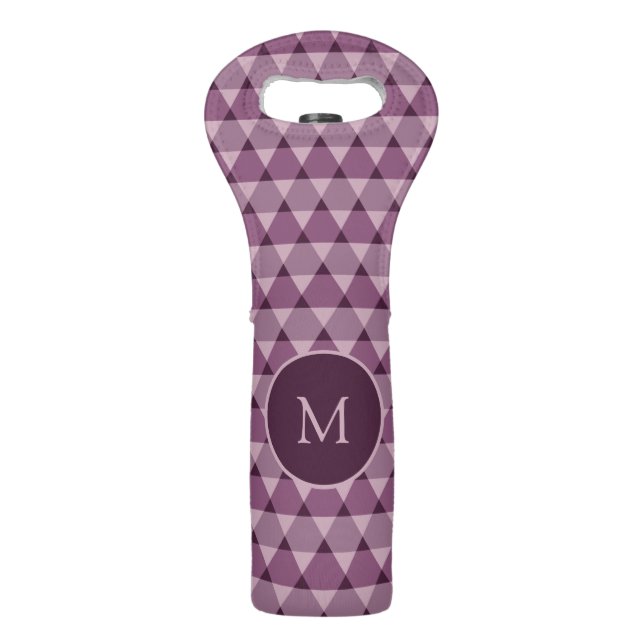 Triangles Pattern Wine Bag (Front)