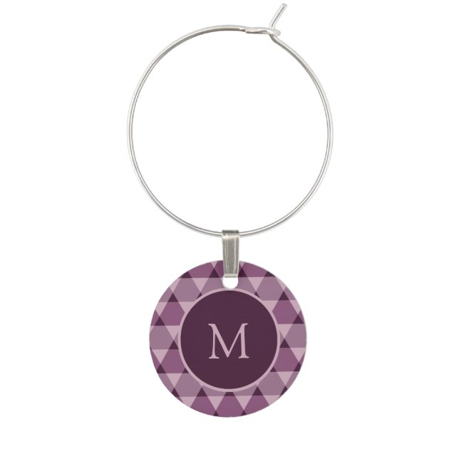 Triangles Pattern Wine Charm (Front)