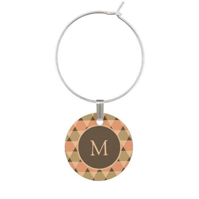 Triangles Pattern Wine Charm (Front)