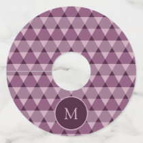 Triangles Pattern Wine Glass Tag